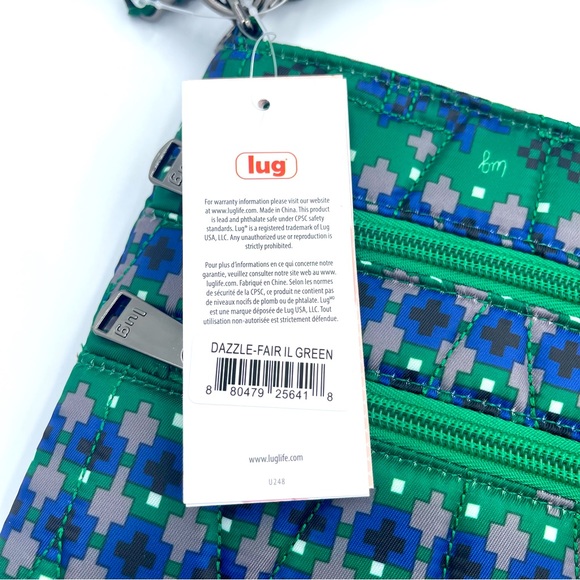 Lug Dazzle Crossbody Bag Fair Isle Green NWT - Picture 7 of 9